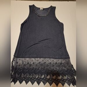 Y2K Boho Lace Flowy Long Tank Size Large
